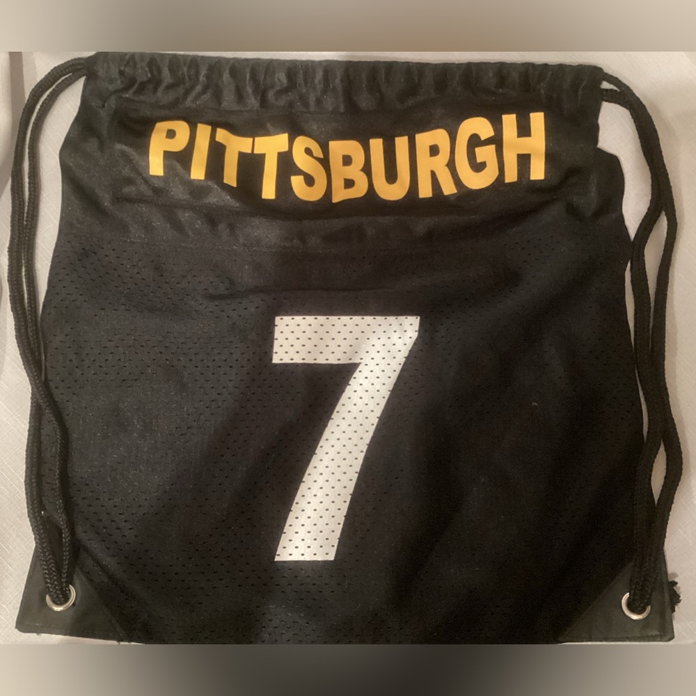 Pittsburgh Steelers Ben Roethlisberger #7 Black Drawstring Sports Bag